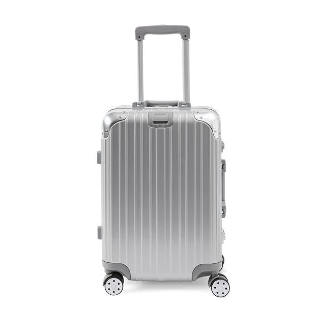 48cm Trunk Hard Case with Stickers, Silver Look - Anko