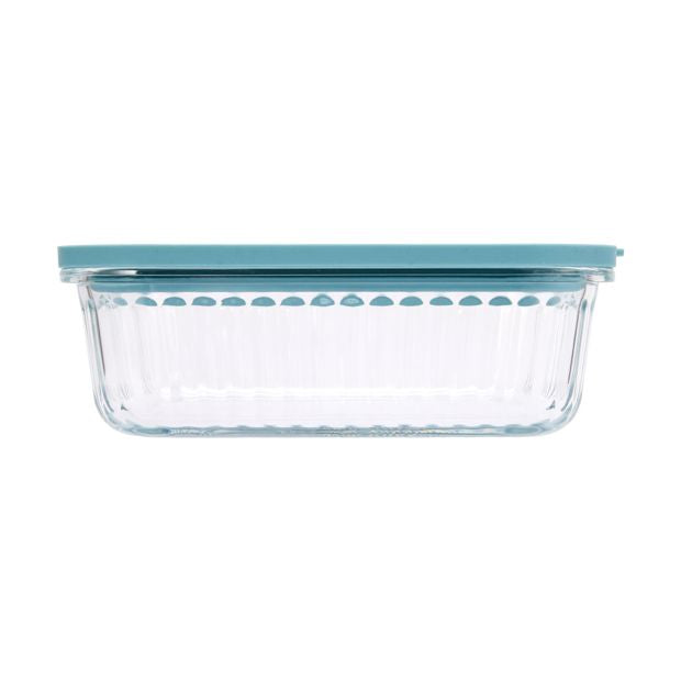 1L Ribbed Glass Container - Anko
