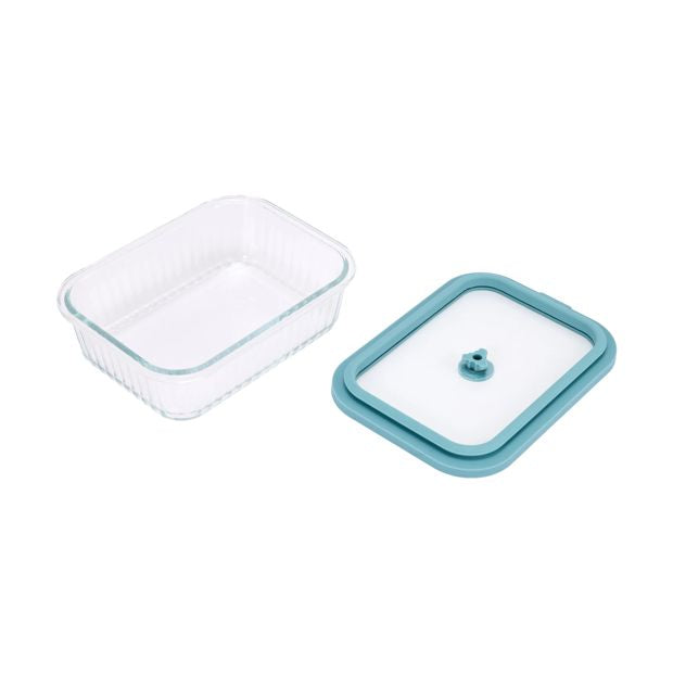 1L Ribbed Glass Container - Anko