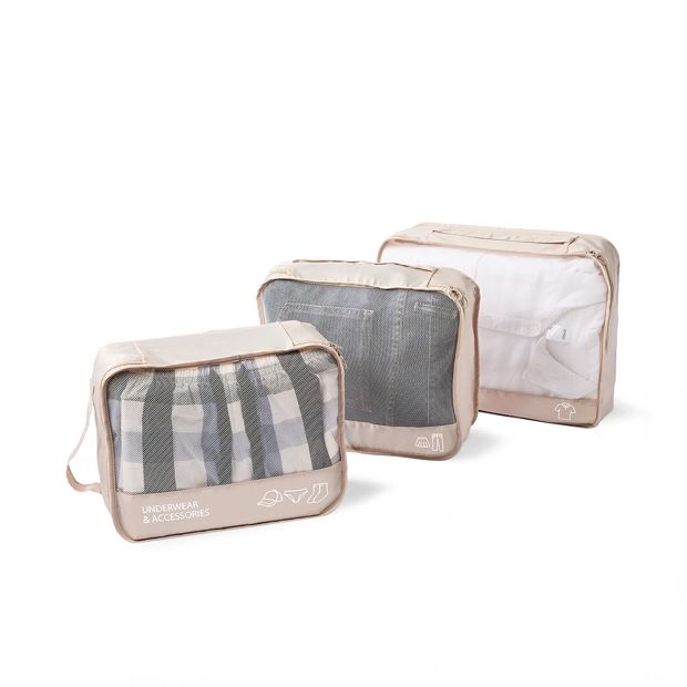 7 Piece Packing Cube, Beige - Anko