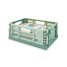5L Collapsible Crate, Small, Green - Anko
