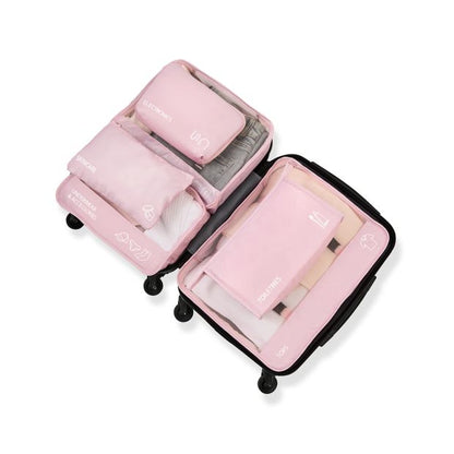 7 Piece Packing Cube, Pink - Anko