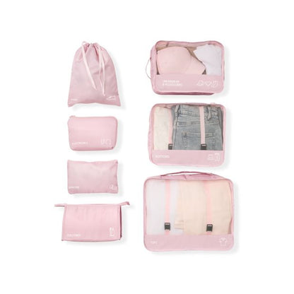 7 Piece Packing Cube, Pink - Anko