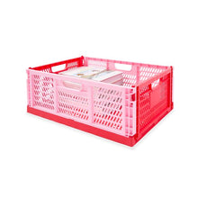 30L Collapsible Crate, Large, Red - Anko