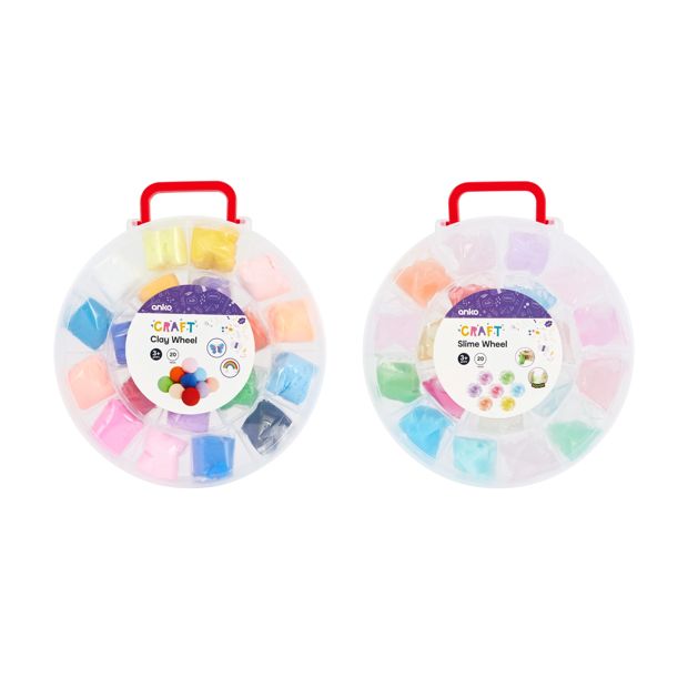 20 Piece Clay or Slime Wheel, Assorted - Anko