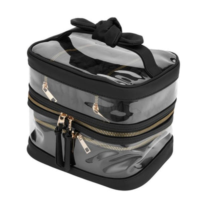 4 Piece Makeup Bag Set, Black - OXX Cosmetics