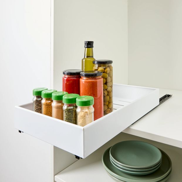 White Pull-Out Cabinet Drawer - Anko