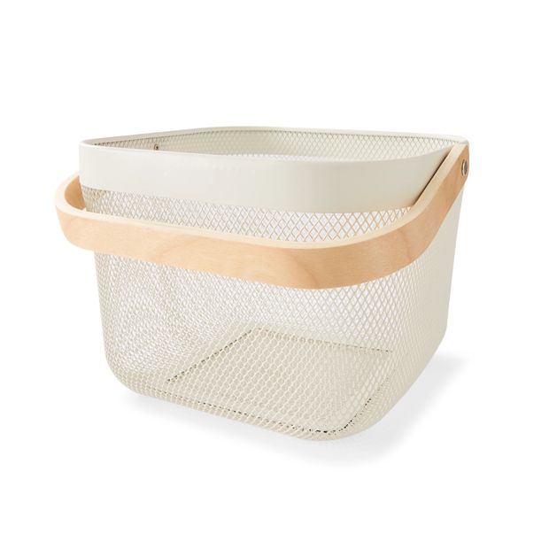 Off White Mesh Basket - Anko