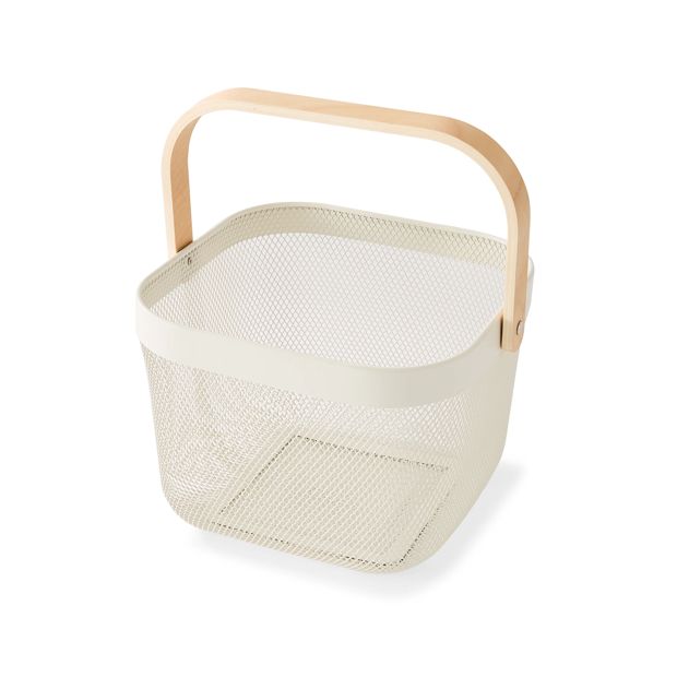 Off White Mesh Basket - Anko