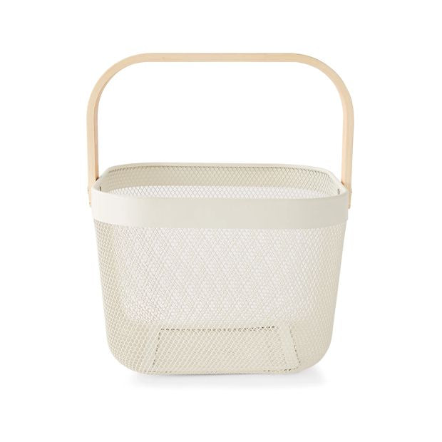 Off White Mesh Basket - Anko