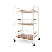 Off White and Acacia Trolley - Anko