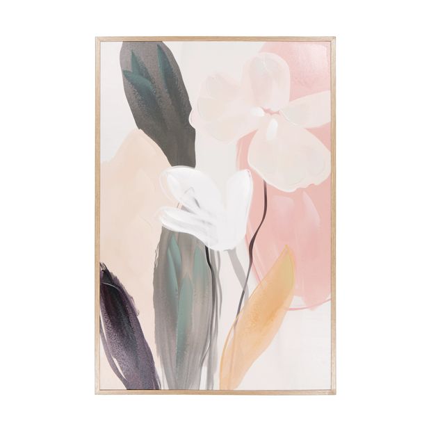 Painterly Botanical Framed Canvas - Anko