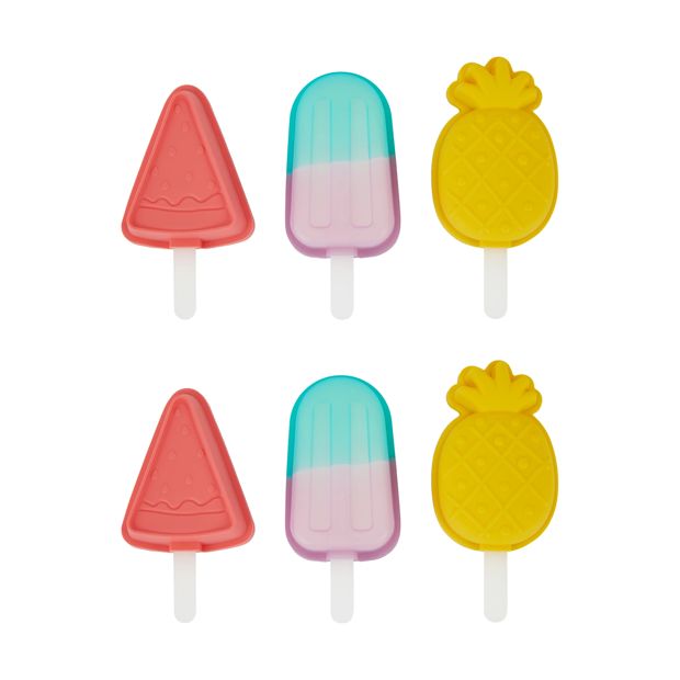 2 Pack Silicone Icy Pole Makers, Assorted - Anko