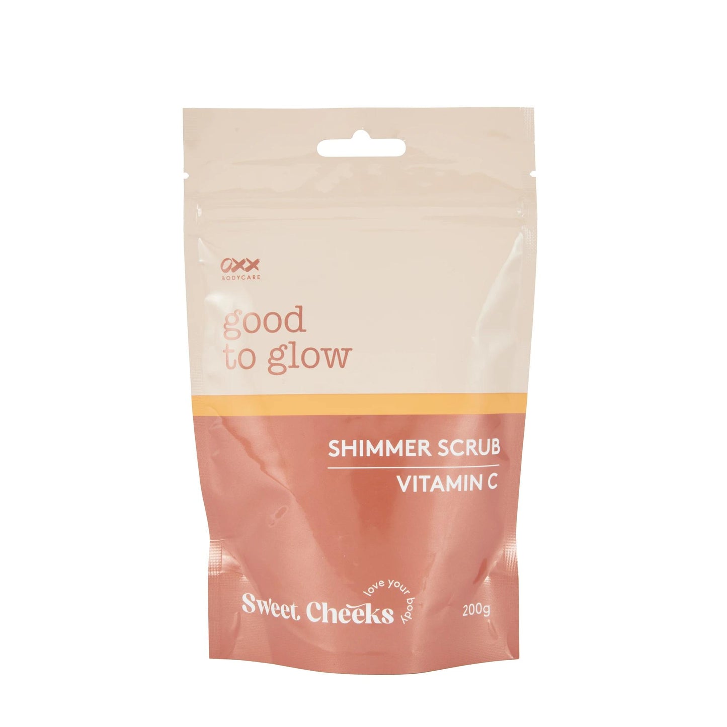 OXX Bodycare Good to Glow Sweet Cheeks Shimmer Scrub 200g - Vitamin C