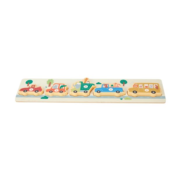 6 Piece Wooden Car Puzzle - Anko