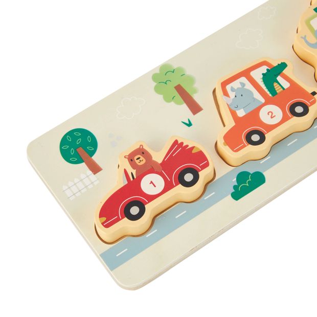 6 Piece Wooden Car Puzzle - Anko