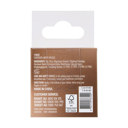 Matte Bronze Powder, Mocha - OXX Cosmetics