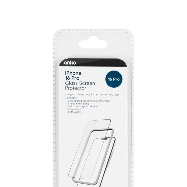 iPhone 16 Pro Glass Screen Protector - Anko