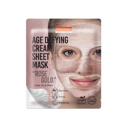 Purederm Age Defying Cream Sheet Mask 10g - Rose Gold