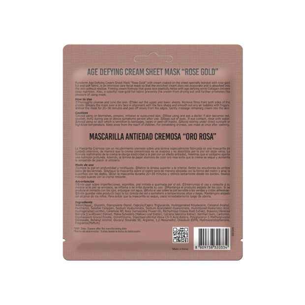 Purederm Age Defying Cream Sheet Mask 10g - Rose Gold