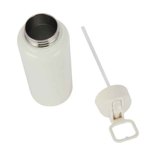 960ml Cream Double Wall Insulated Cylinder Drink Bottle - Anko