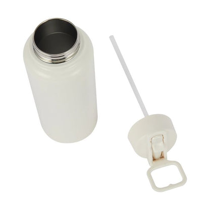 960ml Cream Double Wall Insulated Cylinder Drink Bottle - Anko
