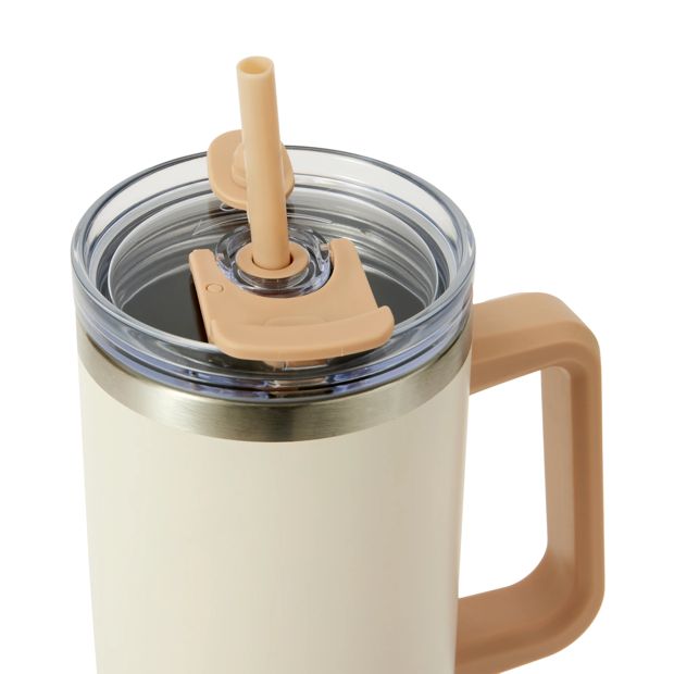 1.18L Cream Jumbo Tumbler with Handle - Anko