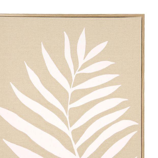 Texture Palm Linen Framed Canvas - Anko