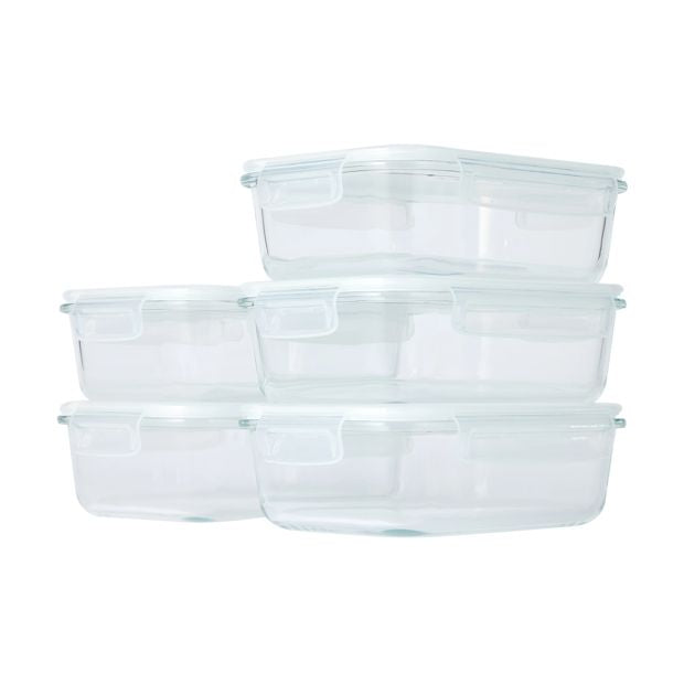 Monday-Friday Glass Food Storage Set - Anko