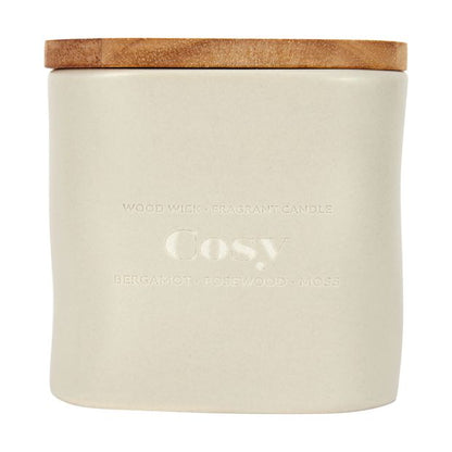Cosy Wood Lid Fragrant Candle - Anko