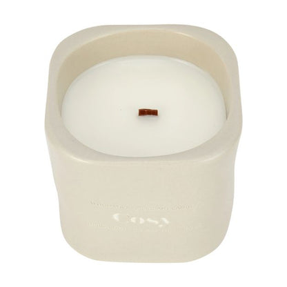 Cosy Wood Lid Fragrant Candle - Anko