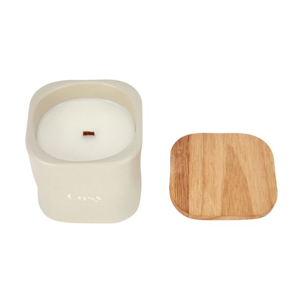 Cosy Wood Lid Fragrant Candle - Anko