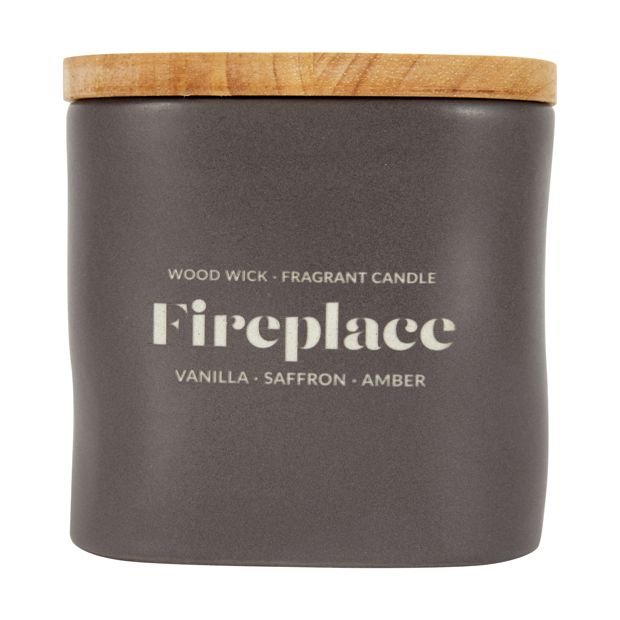Fireplace Wood Lid Fragrant Candle - Anko