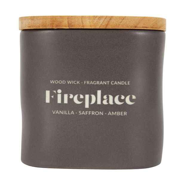 Fireplace Wood Lid Fragrant Candle - Anko