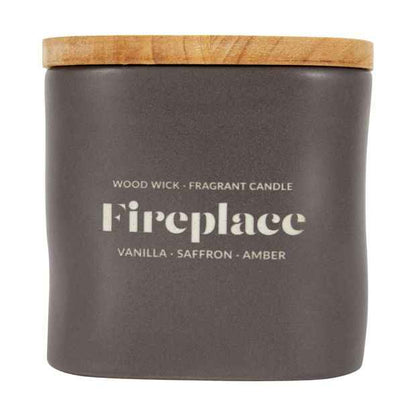 Fireplace Wood Lid Fragrant Candle - Anko