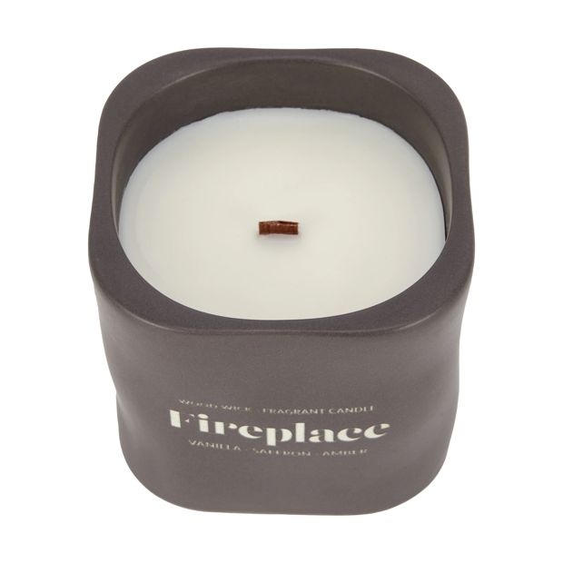 Fireplace Wood Lid Fragrant Candle - Anko
