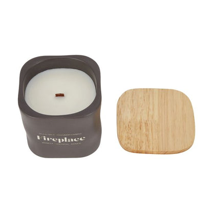 Fireplace Wood Lid Fragrant Candle - Anko