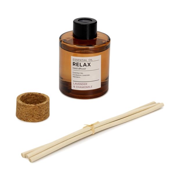 Aroma Relax Lavender & Chamomile Essential Oil Blend Liquid Reed Diffuser 130ml - Anko
