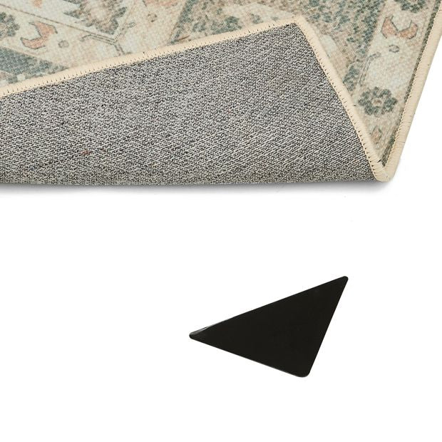 8 Pack Corner Rug and Mat Grips, Black - Anko
