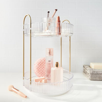 2 Tier Rotating Bathroom Organiser - Anko