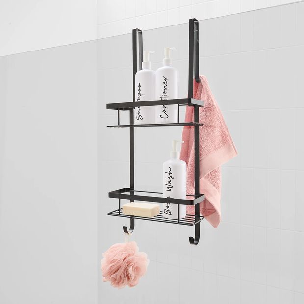 Over Door Shower Caddy, Black - Anko