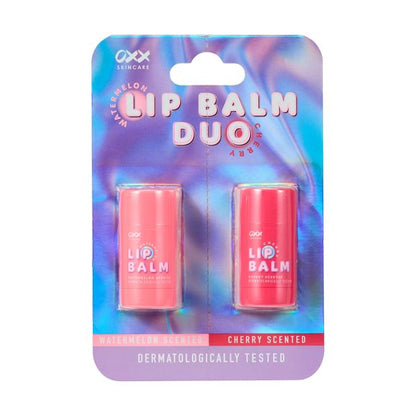 Lip Balm Duo, Cherry and Watermelon Scented - OXX Skincare