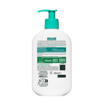 Garnier SkinActive Soothing Cream Cleanser 250ml - Hyaluronic Acid and Aloe Vera