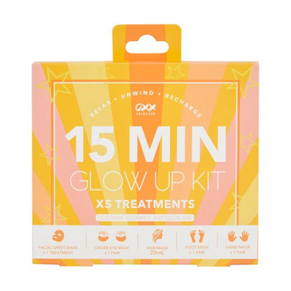 5 Pack 15 Min Glow Up Kit, Vitamin C and Squalane - OXX Skincare