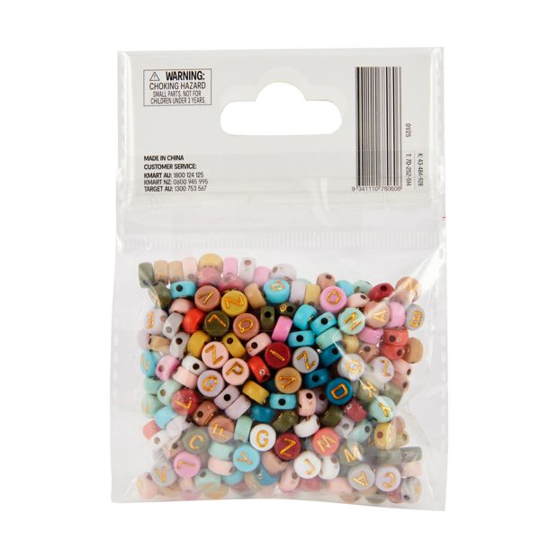 Jewellery Making Beads, Opaque Alphabet - Anko