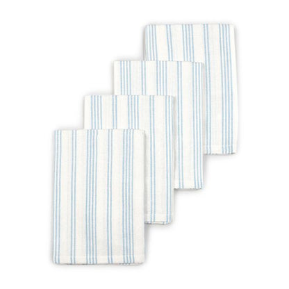 4 Pack Blue Stripe Napkins - Anko