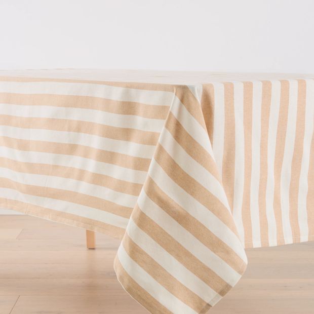 Natural Stripe Tablecloth - Anko