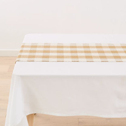Natural Gingham Table Runner - Anko