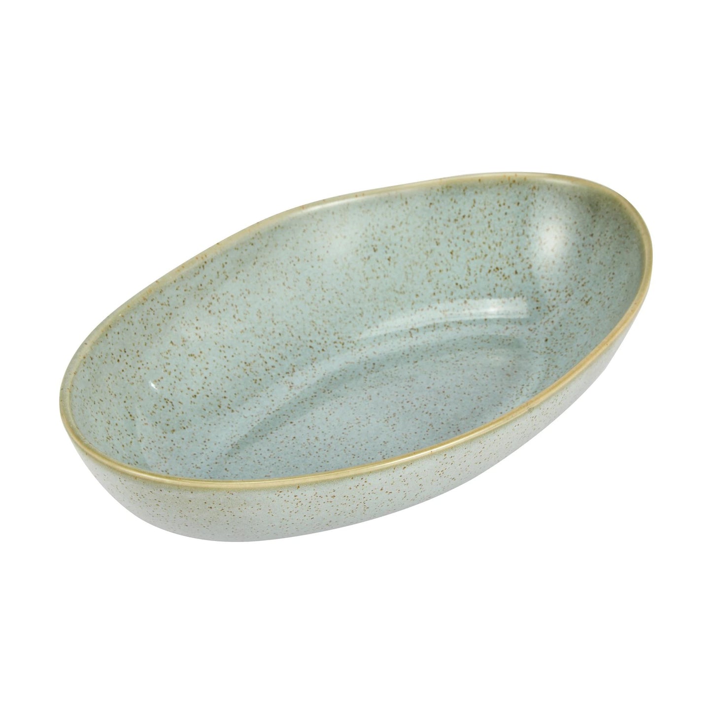 Green Glazed Serving Bowl