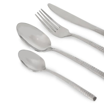 16 Piece Hammered Cutlery Set - Anko